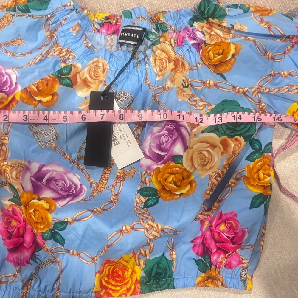 Versace Blue Chain and Rose Top 10Y BNWT - Picture 7 of 11